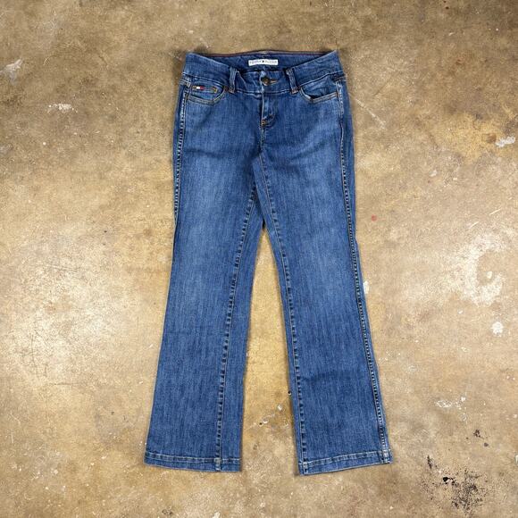 Vintage Y2K Tommy Hilfiger Women’s Jeans Size 4 Blue Bootcut Flare Denim - Picture 1 of 14
